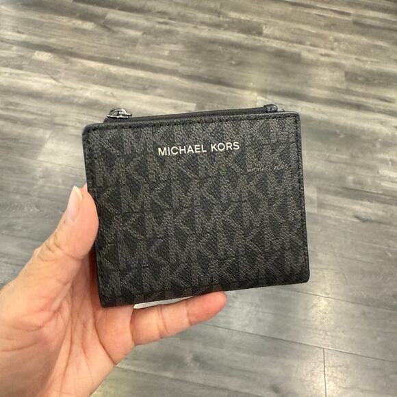Michael Kors Mens Cooper Square Zip Wallet Black Unisex - Picture 1 of 7